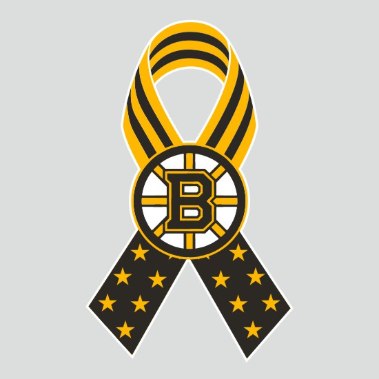 Boston Bruins Ribbon American Flag logo iron on paper